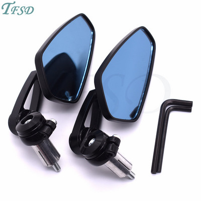 Motociklo galinio vaizdo veidrodėlio priedai Aliuminio lydinio 7/8" 22 mm strypo galo šoninis veidrodėlis, skirtas Kawasaki ZZR600 ZX6R ZX636R Z800 Z900