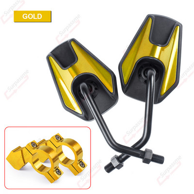 Elektromos robogó visszapillantó tükrök univerzális 7/8 hüvelykes kormányrúd tükrök motorkerékpár oldalsó tükrök kerékpár E-bike ATV Mopedhez