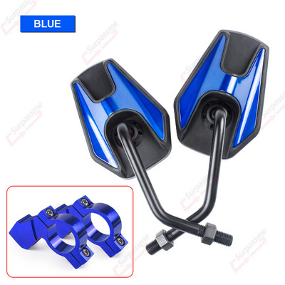 Elektromos robogó visszapillantó tükrök univerzális 7/8 hüvelykes kormányrúd tükrök motorkerékpár oldalsó tükrök kerékpár E-bike ATV Mopedhez