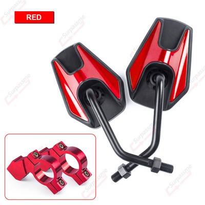 Elektromos robogó visszapillantó tükrök univerzális 7/8 hüvelykes kormányrúd tükrök motorkerékpár oldalsó tükrök kerékpár E-bike ATV Mopedhez