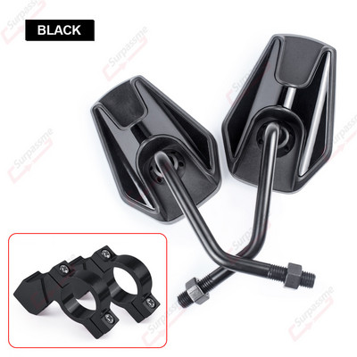 Elektromos robogó visszapillantó tükrök univerzális 7/8 hüvelykes kormányrúd tükrök motorkerékpár oldalsó tükrök kerékpár E-bike ATV Mopedhez