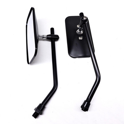 2 ks univerzálnych retro obdĺžnikových hliníkových motocyklových spätných zrkadiel, chróm 10 mm, pre Honda retroviseur, príslušenstvo pre motocykle