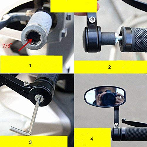 Motorkerékpár tükör Kormány oldalsó kormányrúd vége Tükör YAMAHA R6 R1 MT 09 07 TMAX XMAX WR 125 250 KTM DUKE 690 125 200 390