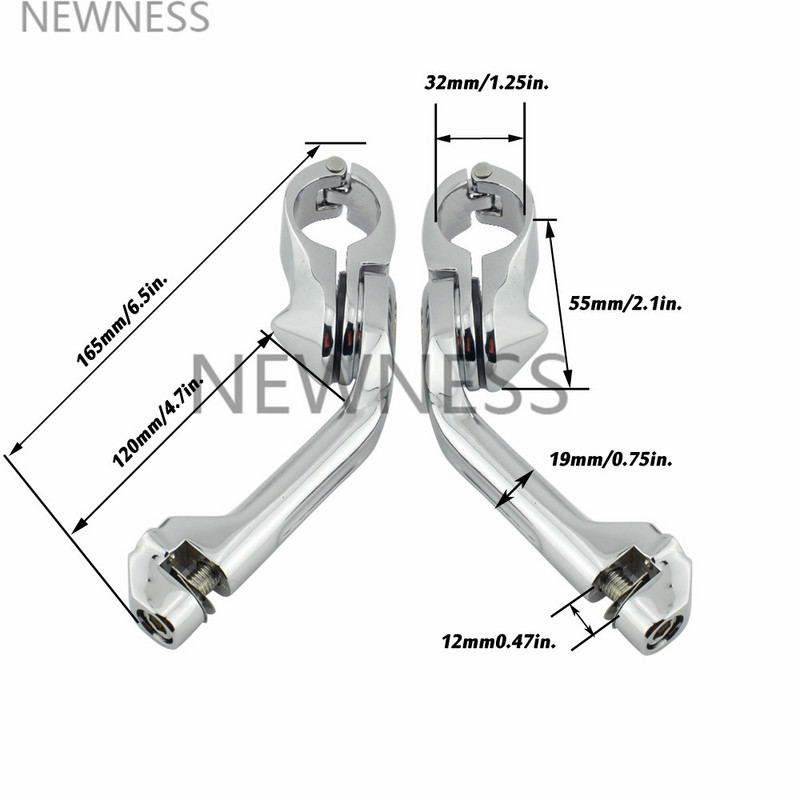 Motorkerékpár 1,25"-es, állítható, autópályás ütközőrúd-bilincs motorvédő lábtartók rögzítőkészletek Harley Sportster Touring Dyna XL 883-hoz