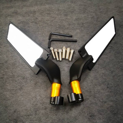 Nové 8-farebné otočné skladacie univerzálne spätné zrkadlo pre motocykel s pevným krídlom pre Kawasaki Z1000 Z900 Z800 Z750 Z650 Z400