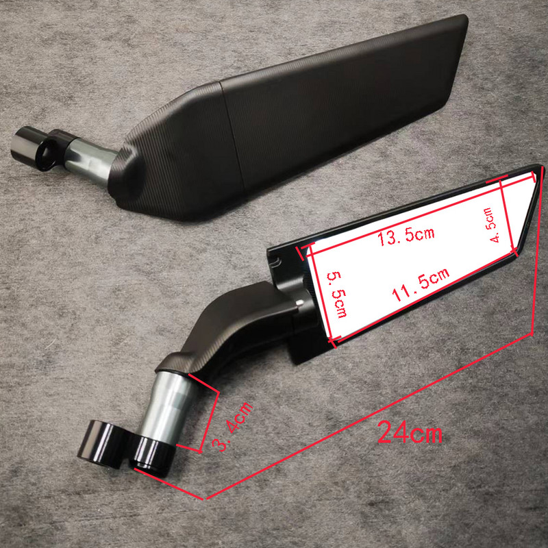Nové 8-farebné otočné skladacie univerzálne spätné zrkadlo pre motocykel s pevným krídlom pre Kawasaki Z1000 Z900 Z800 Z750 Z650 Z400