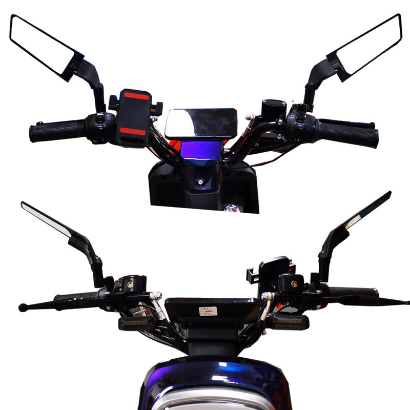 Nové 8-farebné otočné skladacie univerzálne spätné zrkadlo pre motocykel s pevným krídlom pre Kawasaki Z1000 Z900 Z800 Z750 Z650 Z400