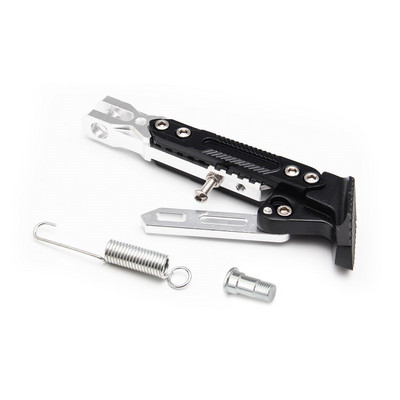 Motorkerékpár állvány CNC alumínium, hat fokozatban állítható magasságú oldalsó állvány Állítható magas tartású, módosított robogó oldalsó állvány