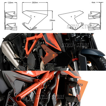 Νέα 2021 2020 Side Downforce Naked Spoilers Fixed Winglet Fairing Wings Αξεσουάρ μοτοσικλέτας για 1290 Superduke SUPERDUKE R
