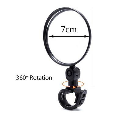 2 ks Univerzálne motocyklové spätné zrkadlo so širokouhlým konvexným zrkadlom, otočné o 360 stupňov a nastaviteľné zrkadlo