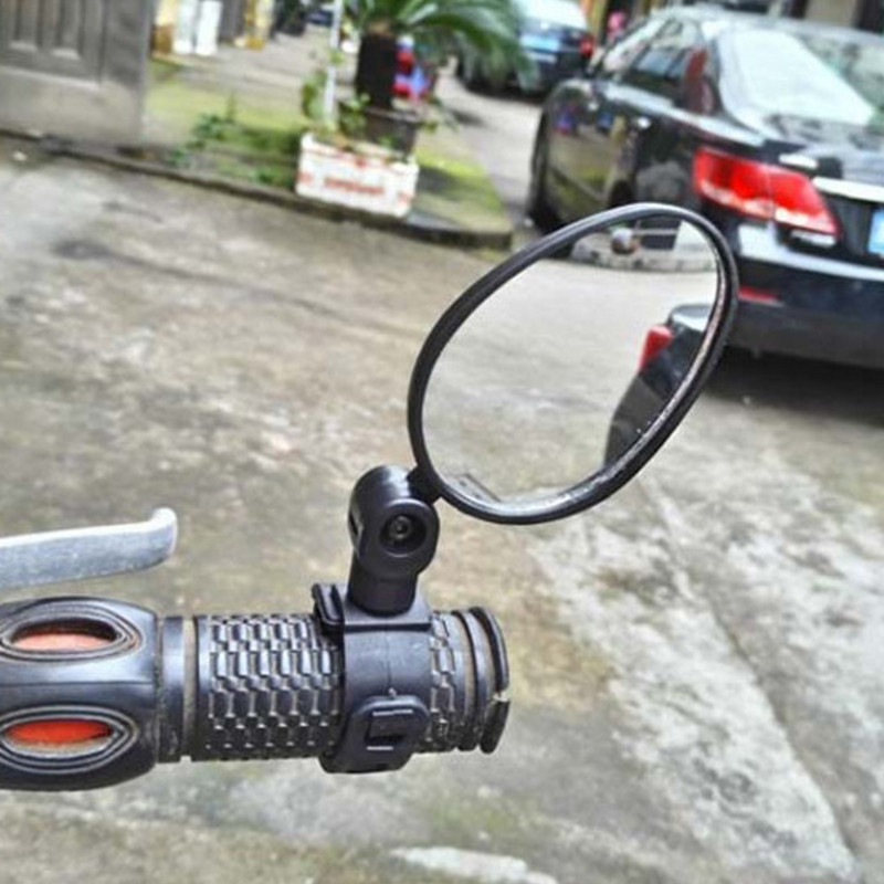 2 ks Univerzálne motocyklové spätné zrkadlo so širokouhlým konvexným zrkadlom, otočné o 360 stupňov a nastaviteľné zrkadlo