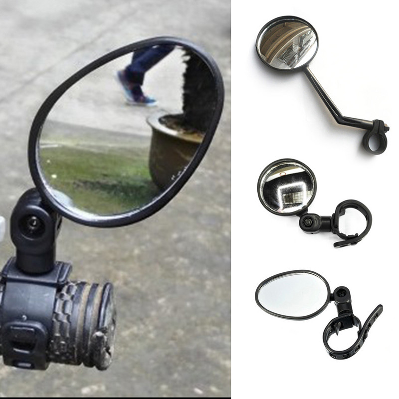 2 ks Univerzálne motocyklové spätné zrkadlo so širokouhlým konvexným zrkadlom, otočné o 360 stupňov a nastaviteľné zrkadlo