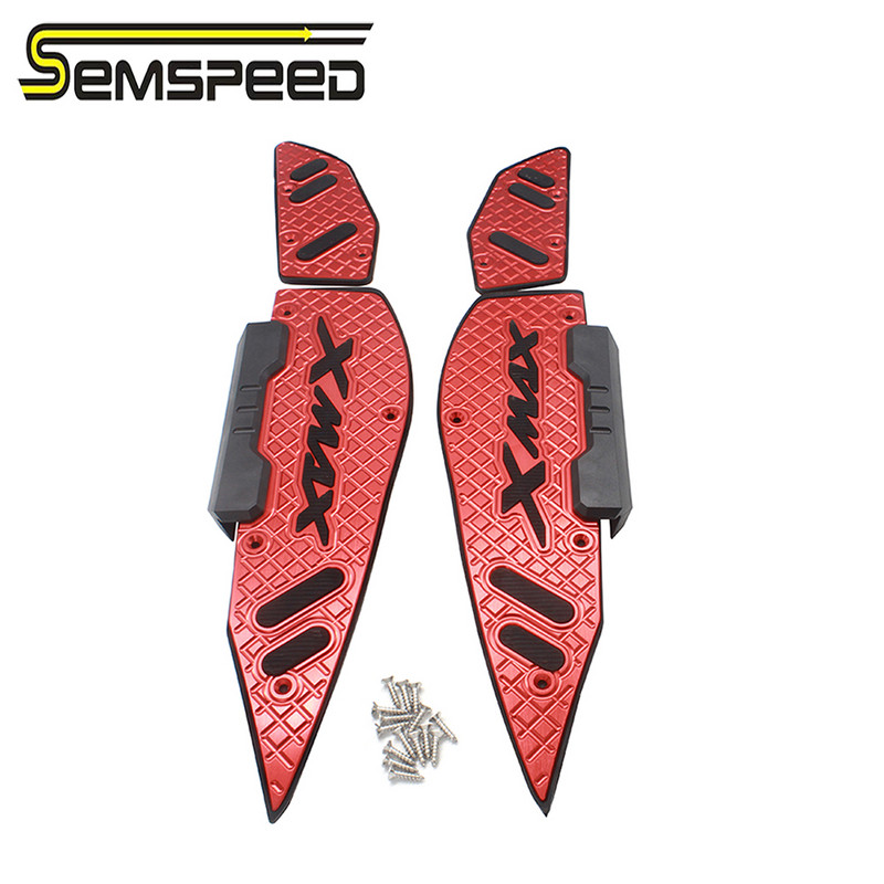 SEMSPEED XMAX Módosított CNC motorkerékpár lábtartó lábpedállemez szőnyegek lábbetétek Yamaha XMAX 250 300 400 2017-2018 2019 2020