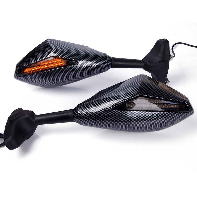 1 pár LED-es irányjelző motorkerékpár hátsó visszapillantó tükrök Suzuki Hayabusa sv650s/1000s gsx750f MT Suzuki TL1000S RF900R típushoz