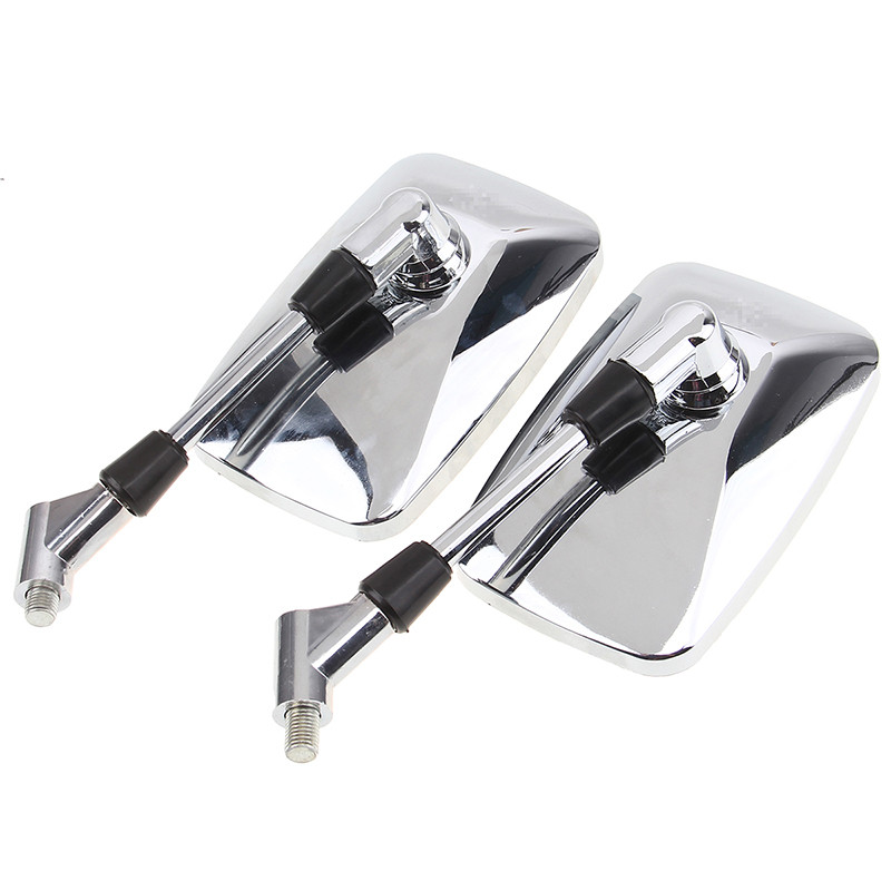 POSSBAY Chrome motociklo veidrodinis paspirtukas, galinis šoninis vaizdas Cafe Racer, skirtas Harley Honda Suzuki Yamaha Moto motociklų veidrodžiams