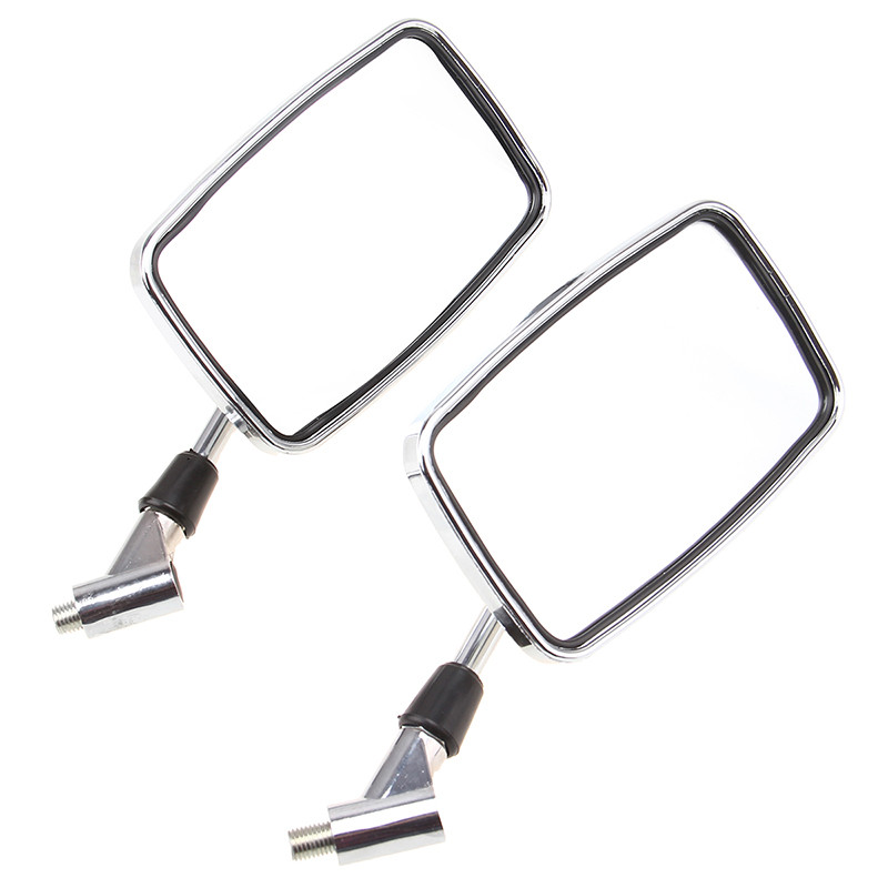 POSSBAY Chrome motociklo veidrodinis paspirtukas, galinis šoninis vaizdas Cafe Racer, skirtas Harley Honda Suzuki Yamaha Moto motociklų veidrodžiams