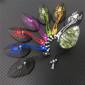 Spätné zrkadlá na motocykle, skútre, elektrické bicykle, elektromobilné, zadné, bočné, konvexné zrkadlo 8 mm 10 mm, čierna, modrá, červená, zelená, univerzálne