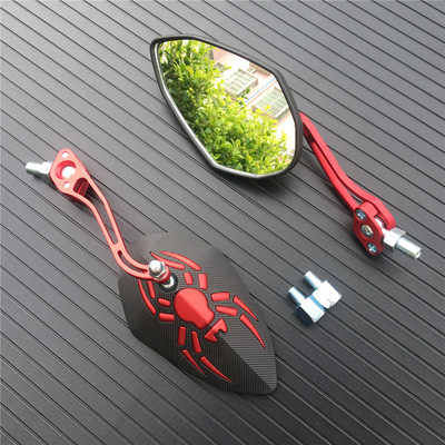 Spätné zrkadlá na motocykle, skútre, elektrické bicykle, elektromobilné, zadné, bočné, konvexné zrkadlo 8 mm 10 mm, čierna, modrá, červená, zelená, univerzálne