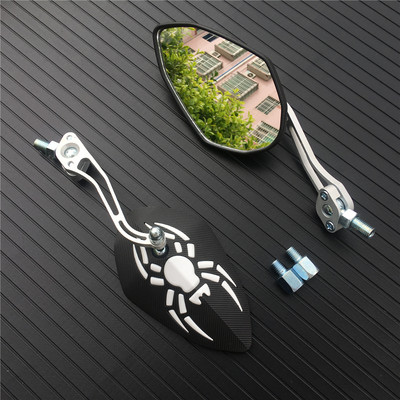 Spätné zrkadlá na motocykle, skútre, elektrické bicykle, elektromobilné, zadné, bočné, konvexné zrkadlo 8 mm 10 mm, čierna, modrá, červená, zelená, univerzálne