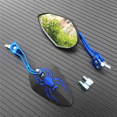 Spätné zrkadlá na motocykle, skútre, elektrické bicykle, elektromobilné, zadné, bočné, konvexné zrkadlo 8 mm 10 mm, čierna, modrá, červená, zelená, univerzálne