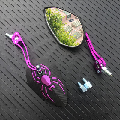 Spätné zrkadlá na motocykle, skútre, elektrické bicykle, elektromobilné, zadné, bočné, konvexné zrkadlo 8 mm 10 mm, čierna, modrá, červená, zelená, univerzálne