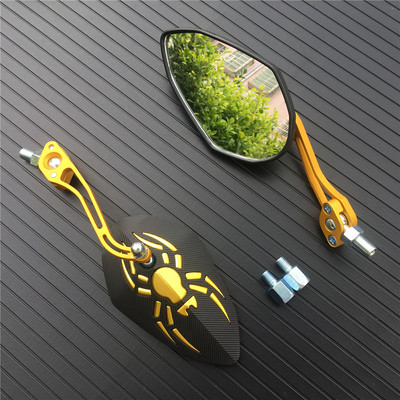 Spätné zrkadlá na motocykle, skútre, elektrické bicykle, elektromobilné, zadné, bočné, konvexné zrkadlo 8 mm 10 mm, čierna, modrá, červená, zelená, univerzálne