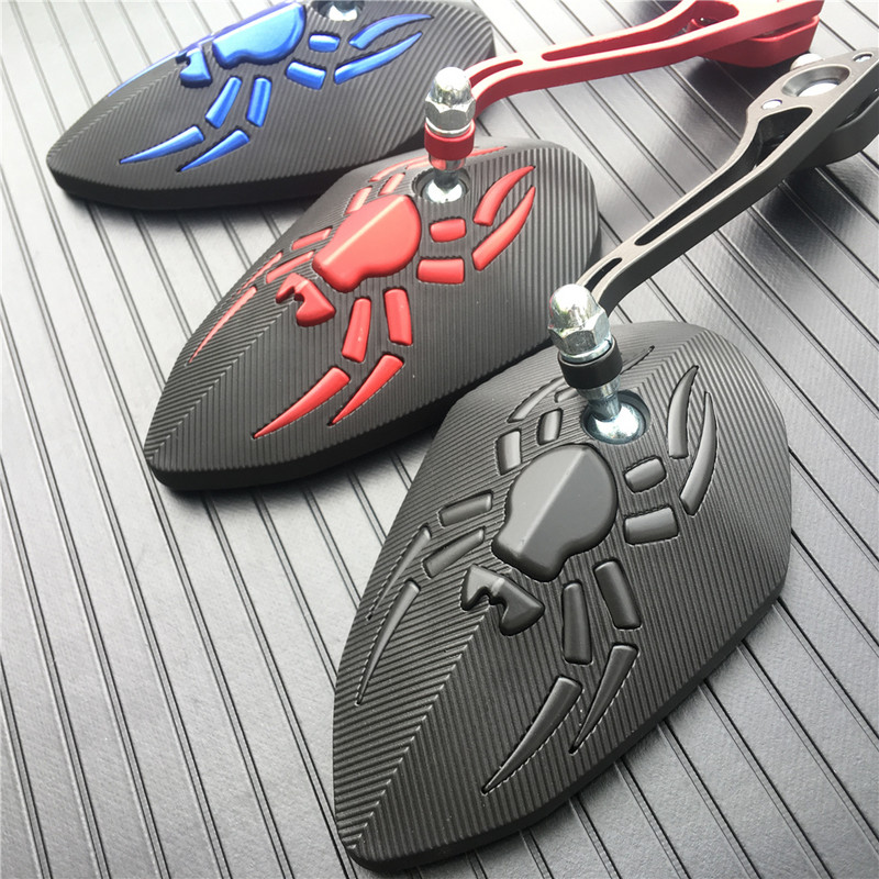 Spätné zrkadlá na motocykle, skútre, elektrické bicykle, elektromobilné, zadné, bočné, konvexné zrkadlo 8 mm 10 mm, čierna, modrá, červená, zelená, univerzálne