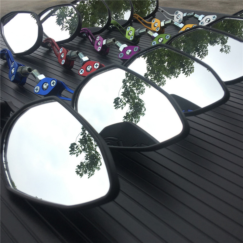 Spätné zrkadlá na motocykle, skútre, elektrické bicykle, elektromobilné, zadné, bočné, konvexné zrkadlo 8 mm 10 mm, čierna, modrá, červená, zelená, univerzálne