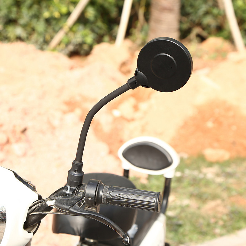 Hosszú kerékpáros visszapillantó kormány tükrök 360°-ban hegyi országúti kerékpárokhoz, motorkerékpárokhoz, hajlítható tömlőhöz állítható visszapillantó tükör