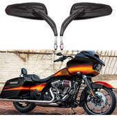 Motorkerékpár lángoló oldalsó tükrök Harley Davidson Softail Standard FXST Glide Electra Road egyedi Dyna Touring króm/feketéhez