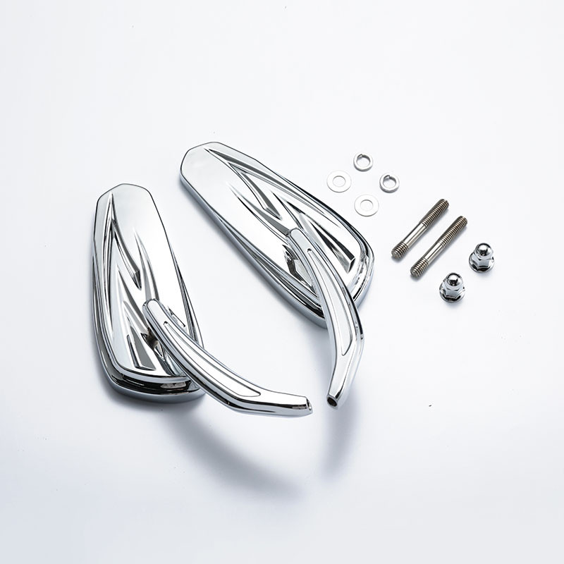 Motorkerékpár lángoló oldalsó tükrök Harley Davidson Softail Standard FXST Glide Electra Road egyedi Dyna Touring króm/feketéhez