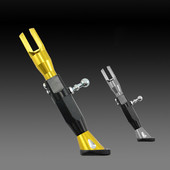 Nastaviteľný kovový stojan na nohy motocykla s CNC systémom, elektromobilový bočný stojan...