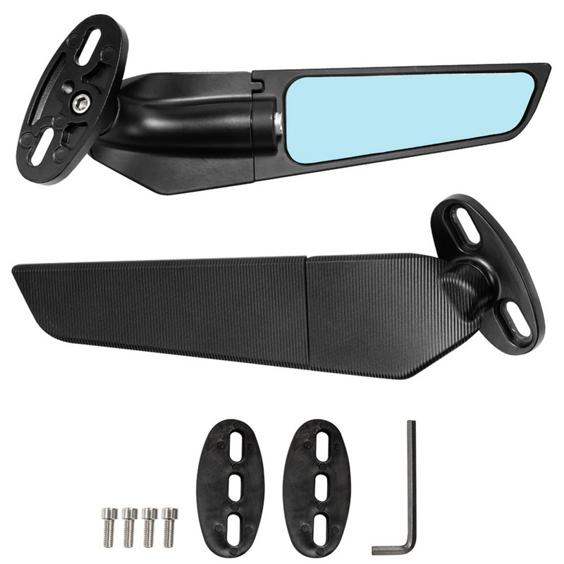 Kawasaki ZX10R ZX9R ZX7R ZX6R ZX636 ZX12R ZX14R mootorrattapeeglile, modifitseeritud tuuletiivaga reguleeritav pöörlev tahavaatepeegel