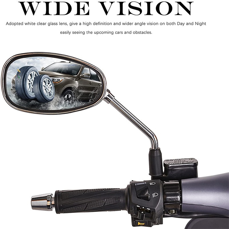 1 pár chrómových motocyklových spätných zrkadiel, spätné zrkadlo pre YAMAHA Vmax Virago 535 V-Star 650 1100 1300 Warrior Royal Star