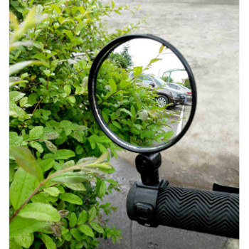Велосипед Мотоциклет Спомагателно огледало за обратно виждане Регулируема стойка на кормилото Завъртане на 360 кръгло елипсо огледало Безопасно каране