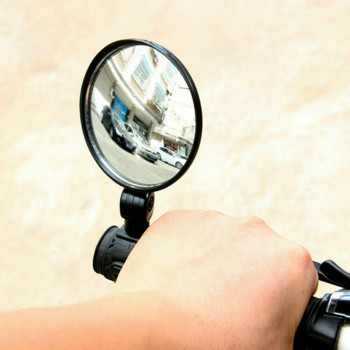 Βοηθητικός καθρέφτης οπισθοπορείας ποδηλάτου με ρυθμιζόμενο τιμόνι 360 περιστροφής στρογγυλός καθρέφτης ελλειπής Ασφαλής οδήγηση