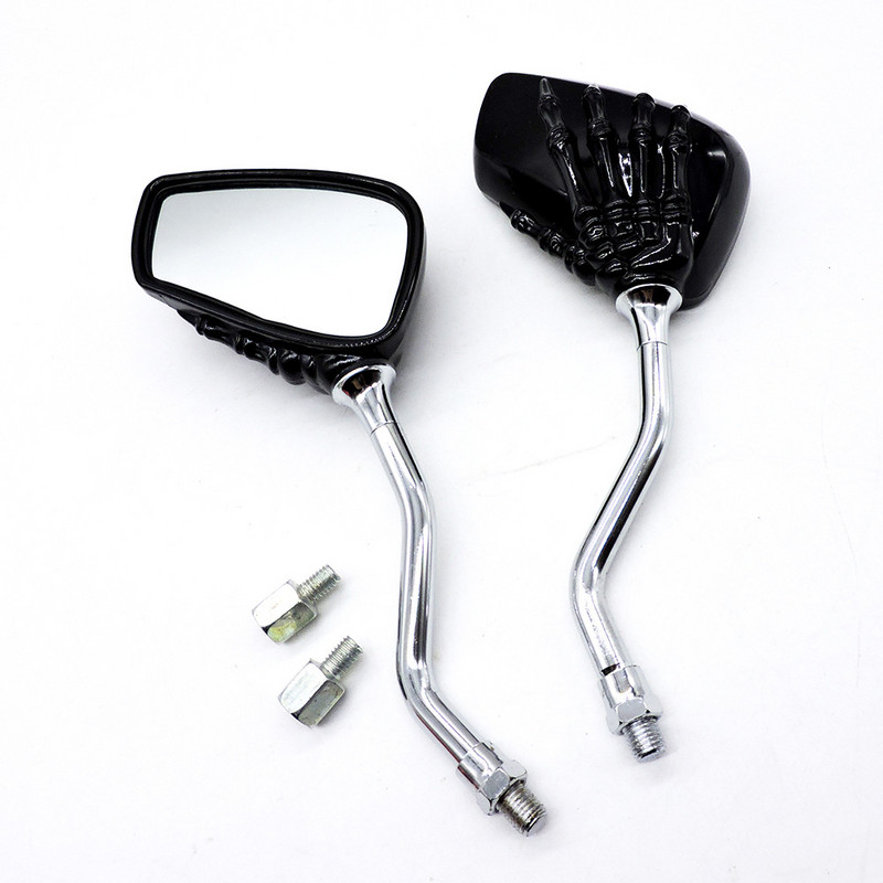 Motorkerékpár visszapillantó tükrök univerzális motorkerékpár 8mm 10mm fekete oldalsó tükrök Honda Suzuki Yamaha Kawasaki Scooter KTM Ducatihoz