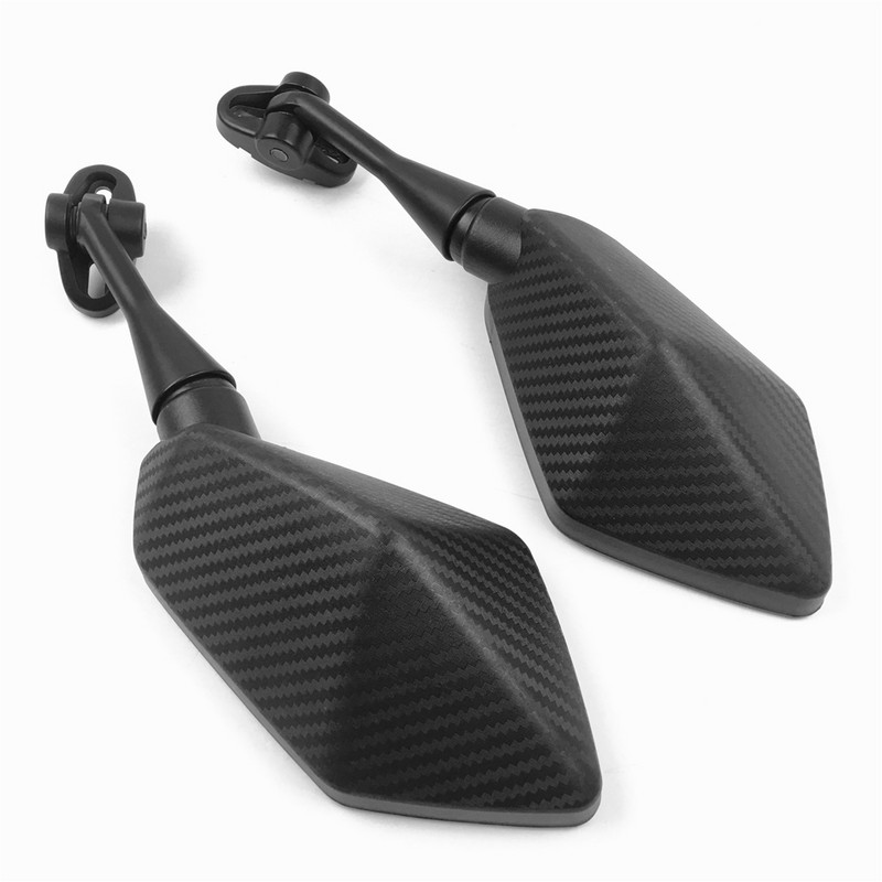 Karbónové motocyklové zrkadlo, pretekárske motocykle, športové spätné zrkadlá, puzdro na Kawasaki, Yamaha, Suzuki, Honda