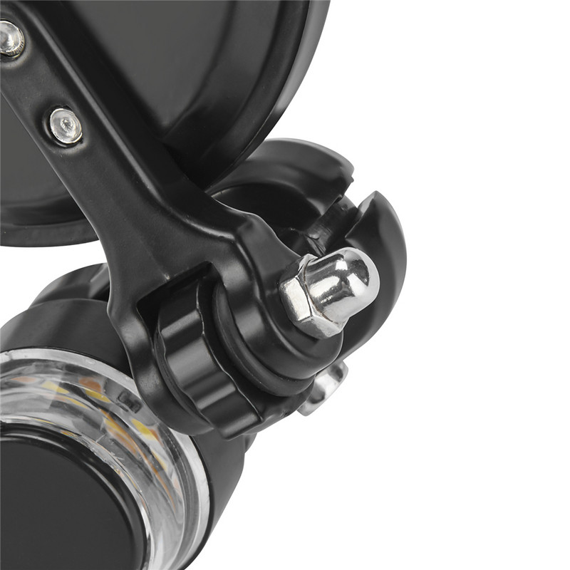Motociklo veidrodinis vairas 7/8" 22 mm universalus aliuminis galinio vaizdo rankenos galo šoninis veidrodėlis su LED lempute, skirtas Cafe Racer MT
