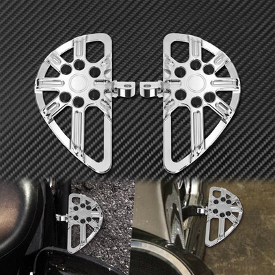 Kolíky na nohy pre motocykle, podlahové dosky, stúpačky pre spolujazdca, pedál, čierne/chrómové pre Harley Touring Dyna Softail Electra Glide FLHT