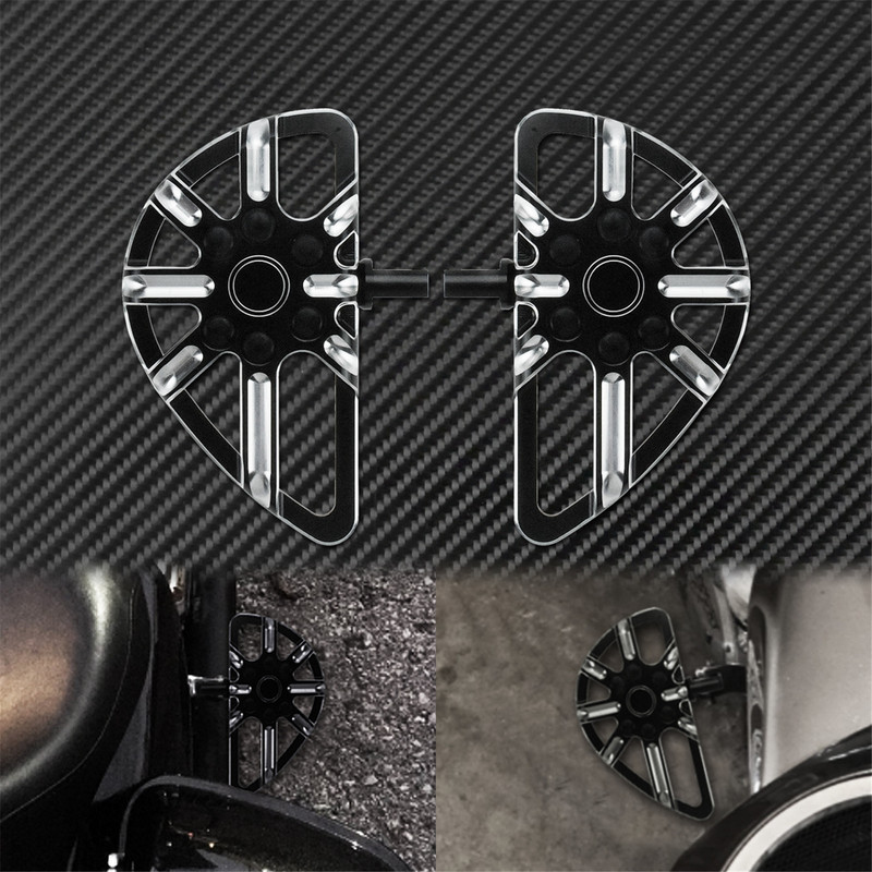 Kolíky na nohy pre motocykle, podlahové dosky, stúpačky pre spolujazdca, pedál, čierne/chrómové pre Harley Touring Dyna Softail Electra Glide FLHT