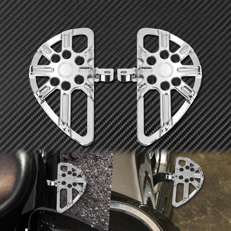 Kolíky na nohy pre motocykle, podlahové dosky, stúpačky pre spolujazdca, pedál, čierne/chrómové pre Harley Touring Dyna Softail Electra Glide FLHT