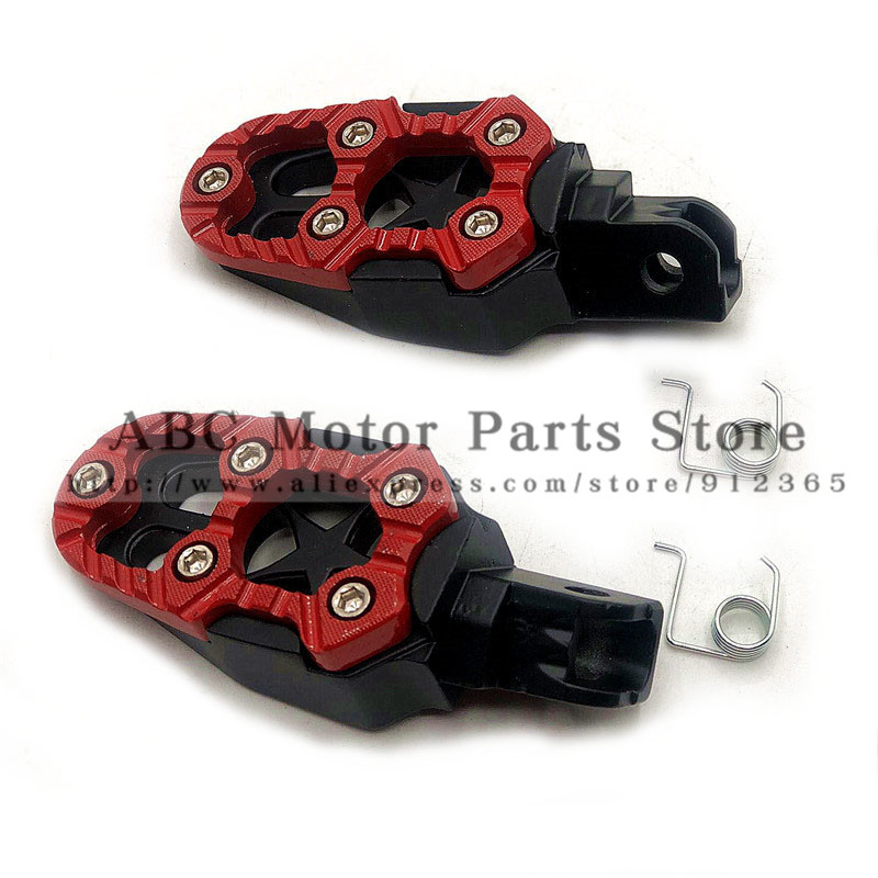 Motorkerékpár lábtámasz Offroad motorkerékpár Motorcross lábtartók pedálok alumínium ötvözet módosításhoz Cool stílus, jó minőség