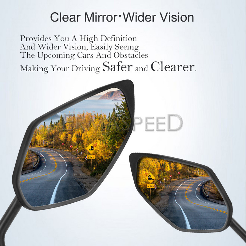 1Pair Fashion univerzális motorkerékpár robogó hátsó visszapillantó tükrök levél alakú első oldalsó visszapillantó tükör motorkerékpár e-bike robogóhoz