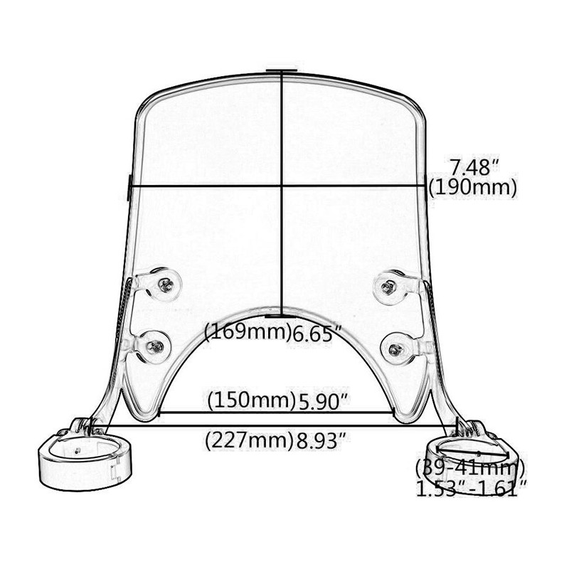 За Indian Scout 2015-2020 2018 2019 Scout Sixty/Scout Bobber Мотоциклет Алуминиев дефлектор за вятър Предно стъкло Предно стъкло 39mm-41mm
