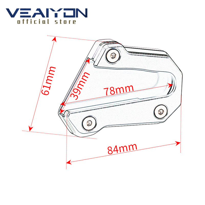 Motorkerékpár GOLDWING1800 Honda Gold Wing Kickstand oldalsó állvány hosszabbító betéthez Nagyítási Támlap GL 2018 2019 2020 2021