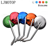 Egy pár kör motoros tükör visszapillantó tükrök motorkerékpárokhoz E-bike Honda Scooter Kawasaki Suzuki Yamaha Aprilia 10mm 8mm