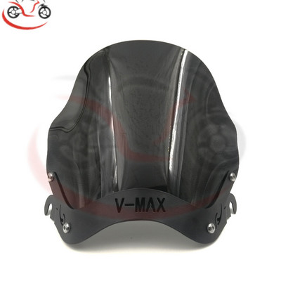 Čelné sklo pre Yamaha VMAX 1200 V-MAX 1200 Big Diavel 1985-2007 Deflektor s montážnym držiakom