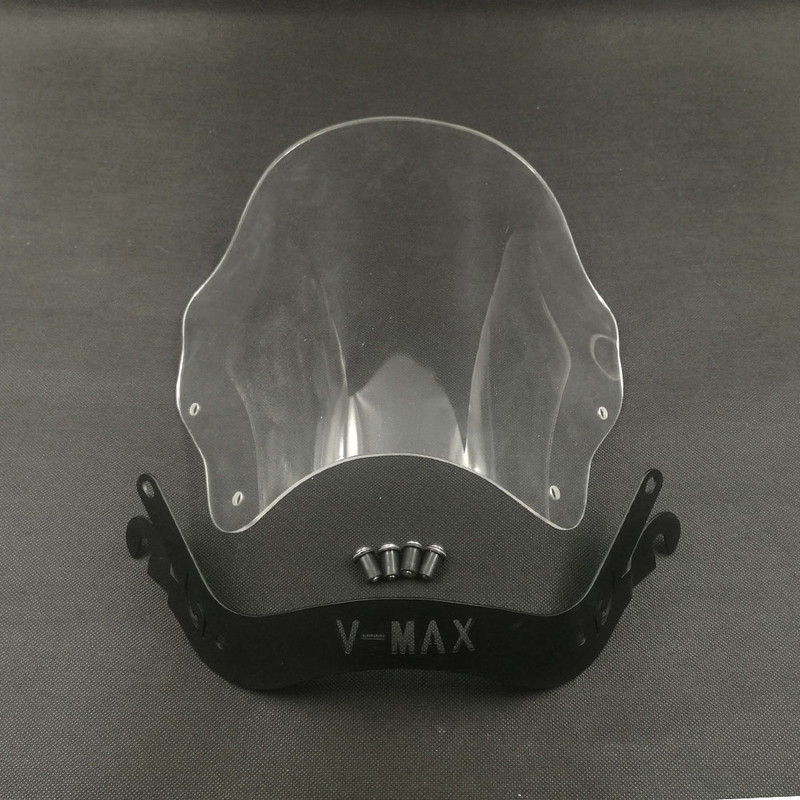Čelné sklo pre Yamaha VMAX 1200 V-MAX 1200 Big Diavel 1985-2007 Deflektor s montážnym držiakom
