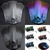 Motorkerékpár Dupla buborékos műanyag szélvédő tartozékok Moto szélvédő csavarok Yamaha MT09 Tracer 2015 2016 MT 09 MT-09 FJ09